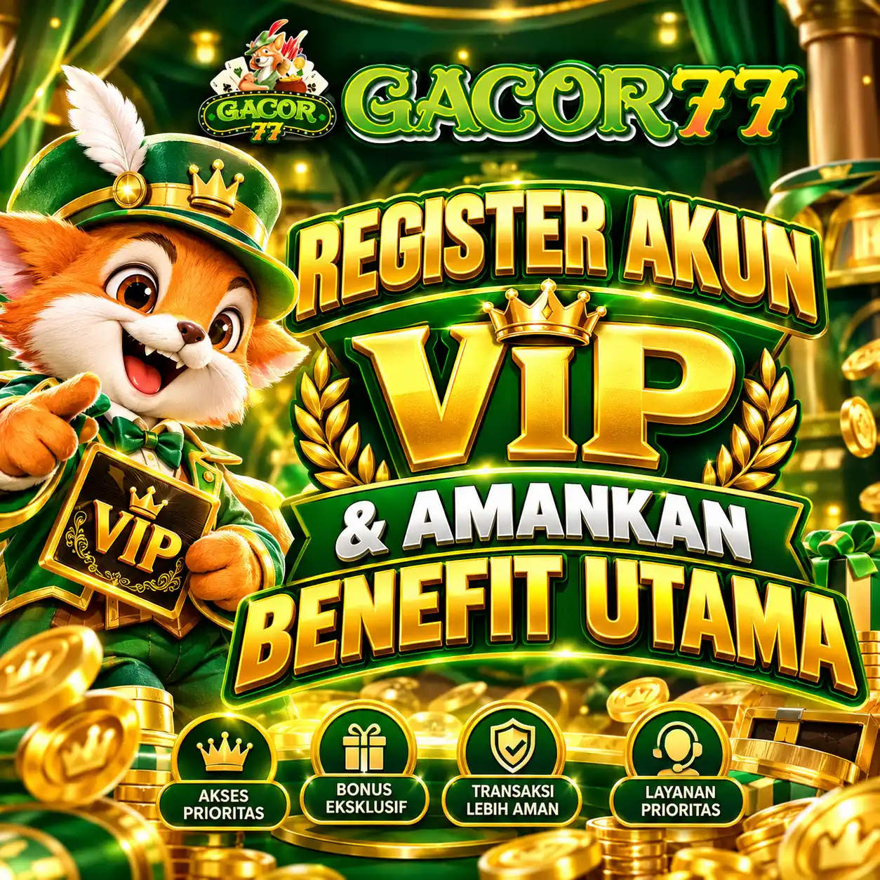 Informasi registrasi akun VIP dan benefit utama